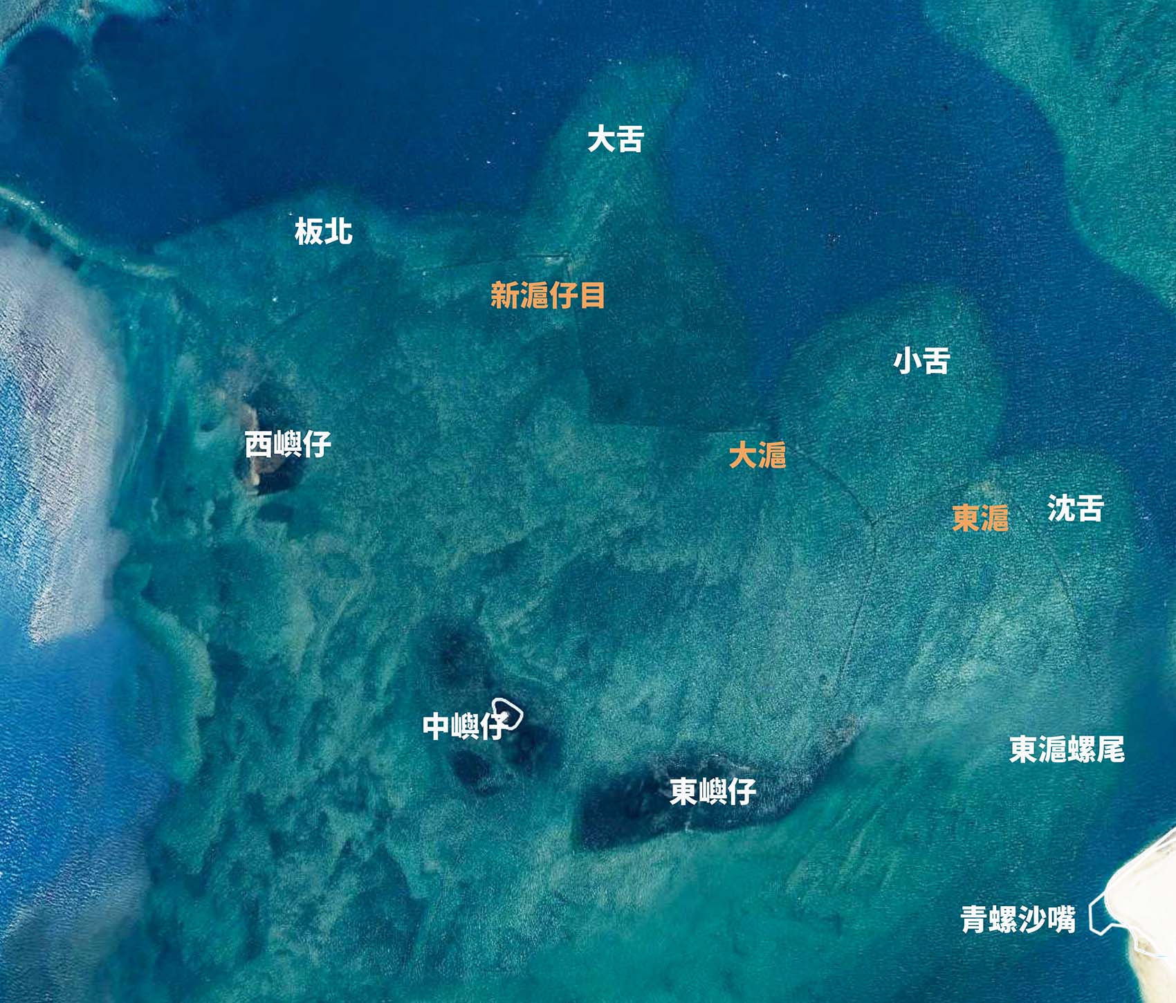 紅羅村北方海域淺坪地名圖