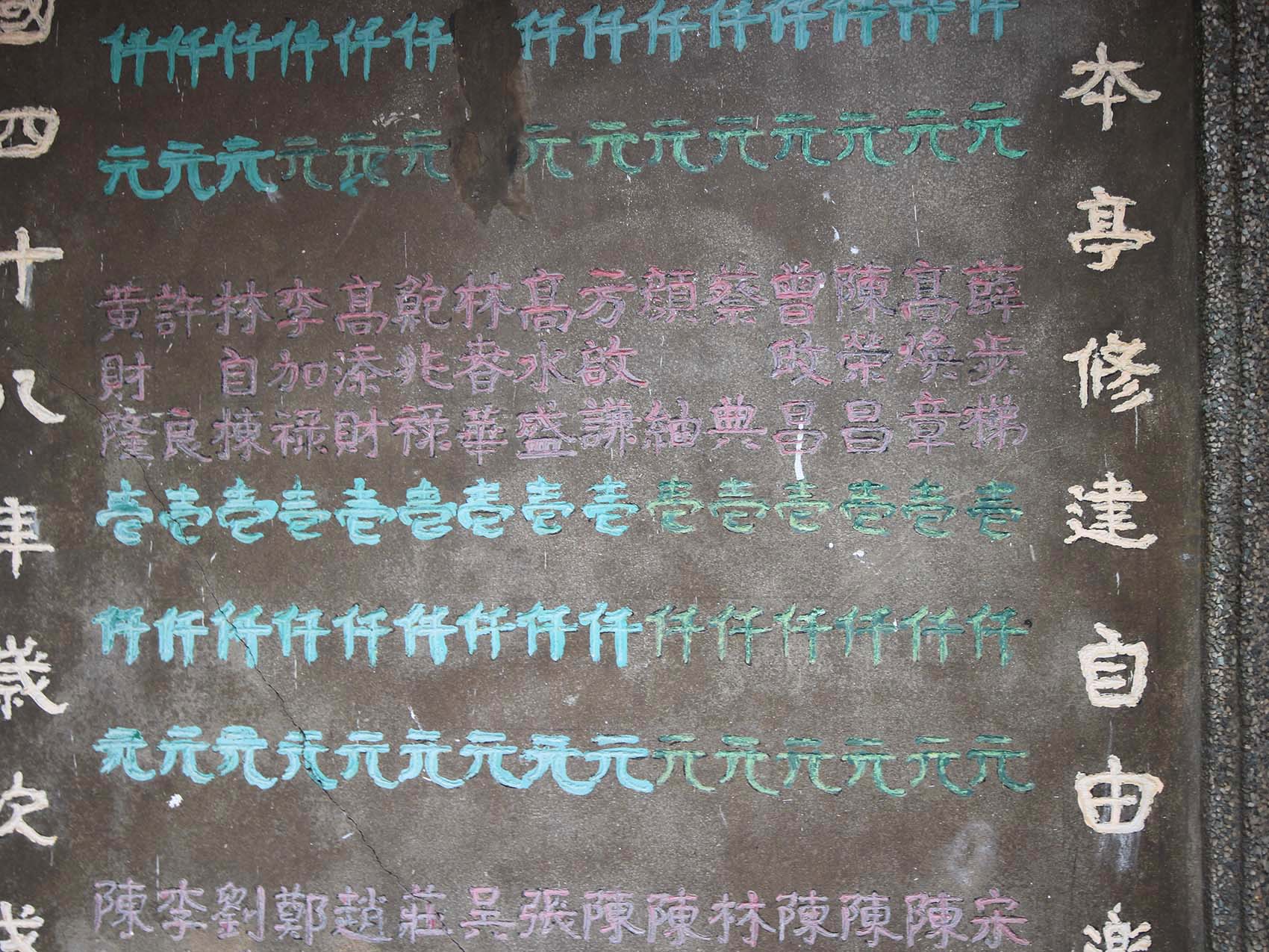 樂捐芳名碑：第2塊