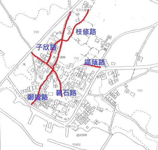 通梁村小地名：社區道路