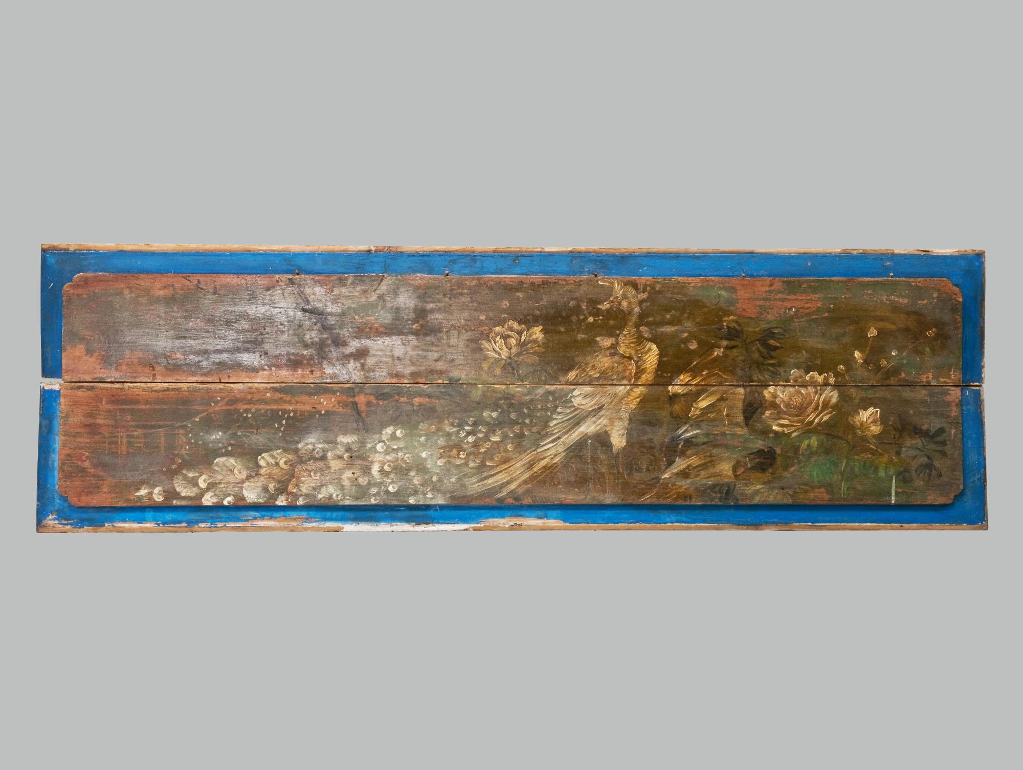 陳玉峰繪牡丹白孔雀堵板記錄