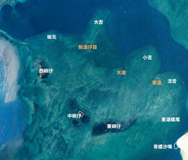 紅羅村北方海域淺坪地名圖