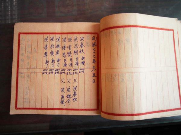 家族冬至輪值簿03